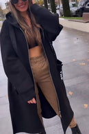 Demy - Women's Long Hooded Coat