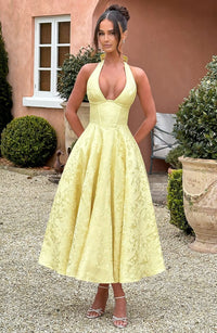 Ara | Midi Dress With Halter Neckline
