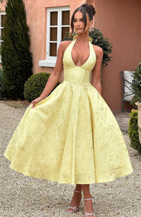 Ara | Midi Dress With Halter Neckline
