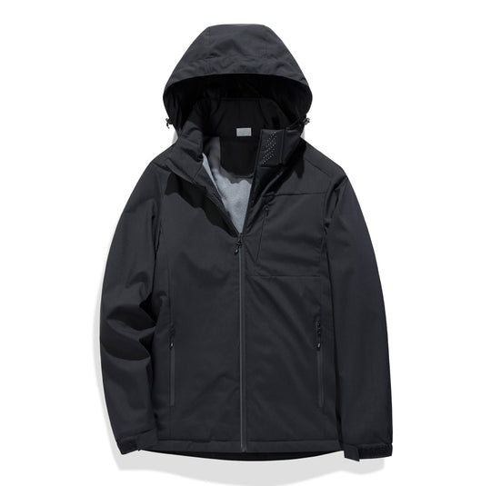 Windproof Waterproof Fleece-Lined Shell Jacket