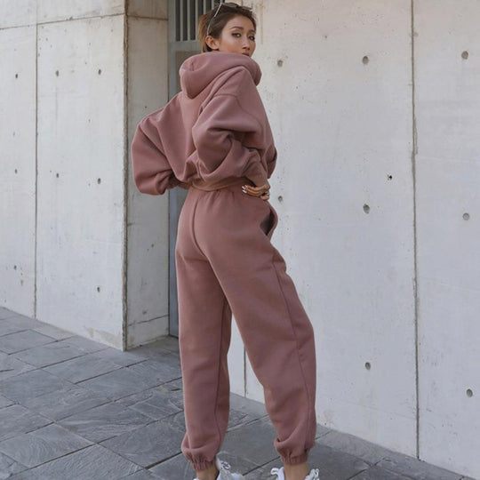 Women's Versatile Hoodie Coat Suit