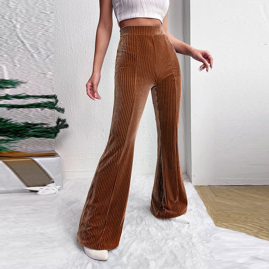 Women's Corduroy Flare Velvet Pant