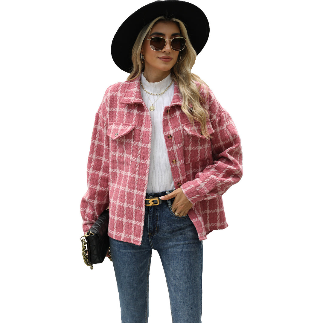 Women’s Must-Have Plaid Baggy Coat