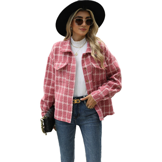 Women’s Must-Have Plaid Baggy Coat