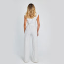 Kate Jumpsuit: Elegant V-Neck Wide-Leg Chic Style
