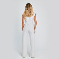Kate Jumpsuit: Elegant V-Neck Wide-Leg Chic Style