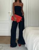 Renata Elegant Strapless Jumpsuit (Khaki is Sold Out!)