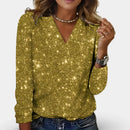 Yvonne  V Neck Diamond Blouse